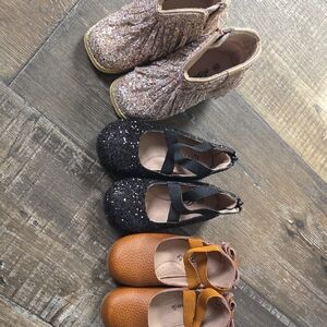 Kids Glitter Ankle Boots and Mary Janes - Black, Rose Gold, Tan